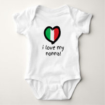 I Kärlek My Nonna Italiana Baby Bodydräkt Shirt