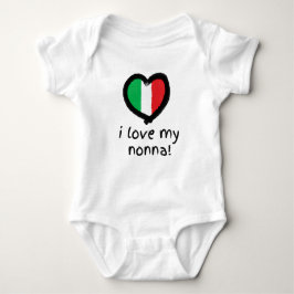I Kärlek My Nonna Italiana Baby Bodydräkt Shirt T