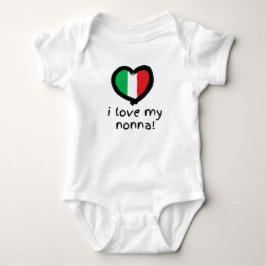 I Kärlek My Nonna Italiana Baby Bodydräkt Shirt T Shirt