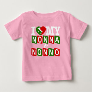 I Kärlek My Nonna & Nonno Baby T-Shirt