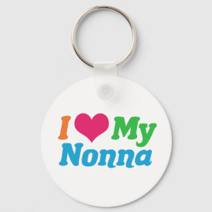 I Kärlek My Nonna Nyckelring