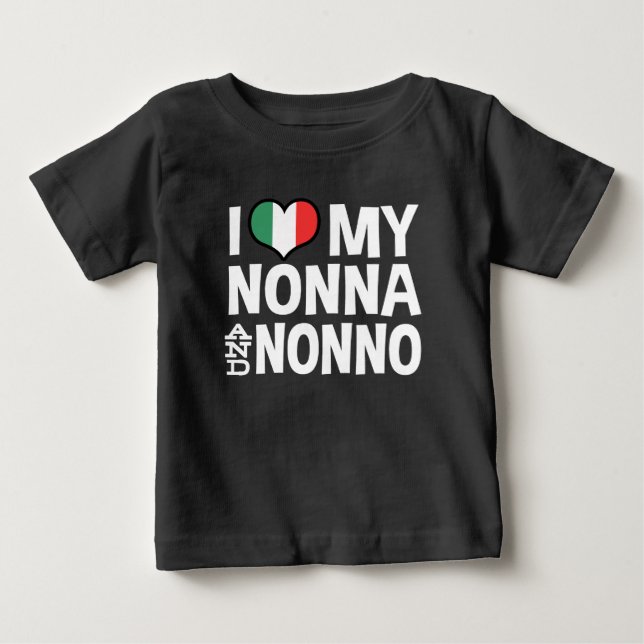 I Kärlek My Nonna och Nonno Tee (Framsida)