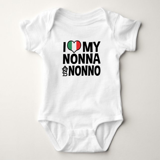 I Kärlek My Nonna och Nonno Tröja (Framsida)