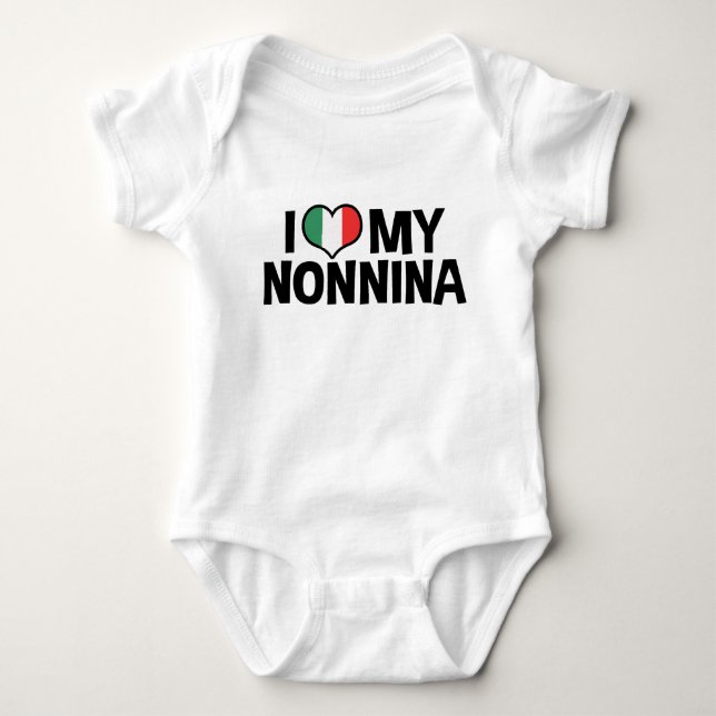 I Kärlek My Nonnina T Shirt (Framsida)