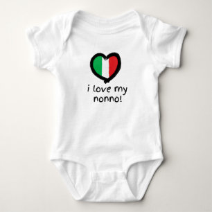 I Kärlek My Nonno Italiana Baby Bodykostyt Shirt T