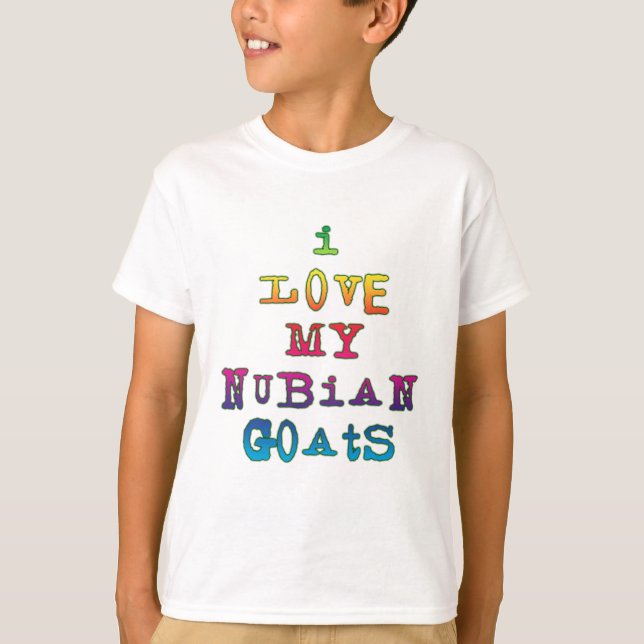 I Kärlek My Nubian Goats T Shirt (Framsida)
