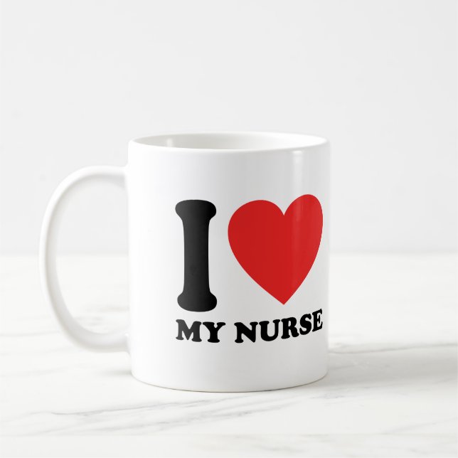 I Kärlek My Nurse Kaffemugg (Vänster)