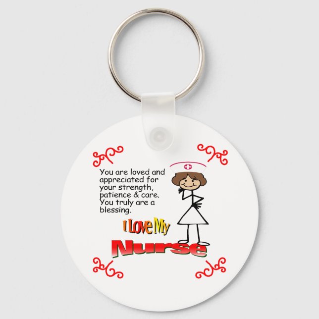 I Kärlek My Nurse Nyckelring (Framsida)
