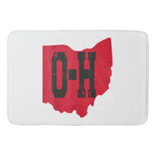 I Kärlek My Ohio Home Script Ohio Buckeye State Badrumsmatta