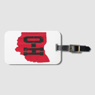 I Kärlek My Ohio Home Script Ohio Buckeye State Bagagebricka