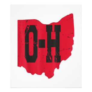 I Kärlek My Ohio Home Script Ohio Buckeye State Fototryck