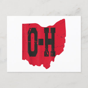 I Kärlek My Ohio Home Script Ohio Buckeye State Helg Vykort