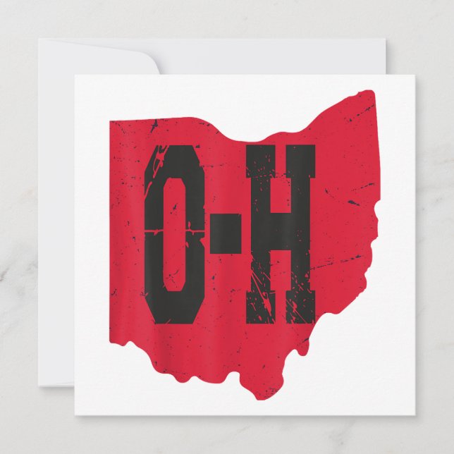 I Kärlek My Ohio Home Script Ohio Buckeye State Inbjudningar (Framsida)