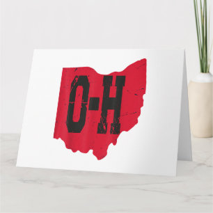 I Kärlek My Ohio Home Script Ohio Buckeye State Kort