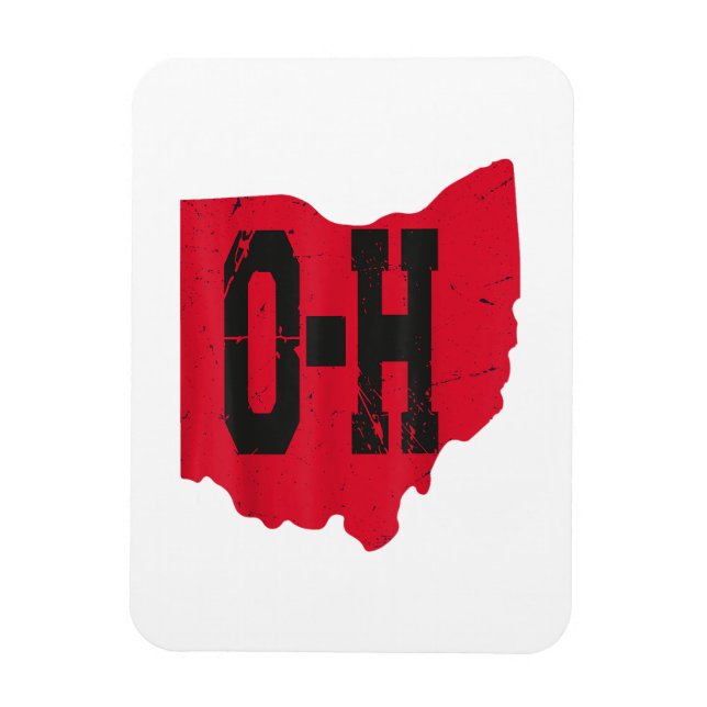 I Kärlek My Ohio Home Script Ohio Buckeye State Magnet (Vertikal)