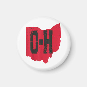 I Kärlek My Ohio Home Script Ohio Buckeye State Magnet