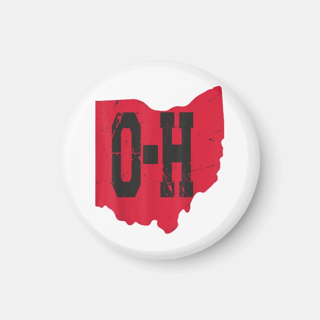I Kärlek My Ohio Home Script Ohio Buckeye State Magnet (Framsidan)