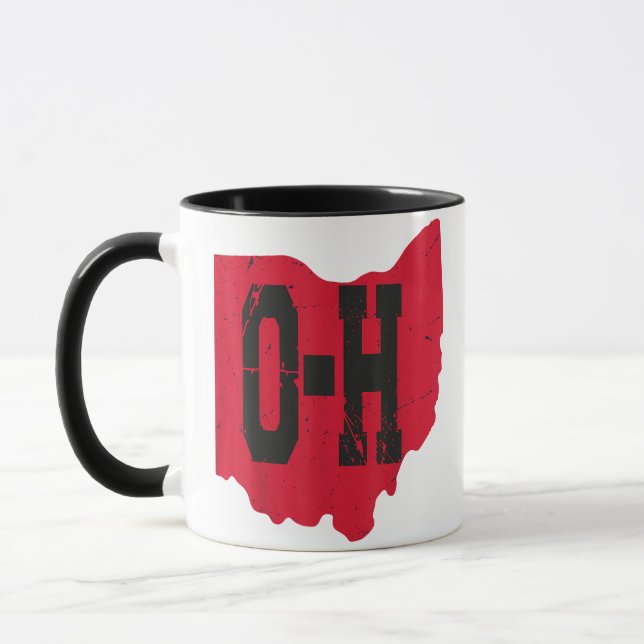 I Kärlek My Ohio Home Script Ohio Buckeye State Mugg (Vänster)