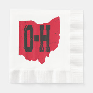 I Kärlek My Ohio Home Script Ohio Buckeye State Pappersservett
