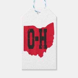 I Kärlek My Ohio Home Script Ohio Buckeye State Presentetikett