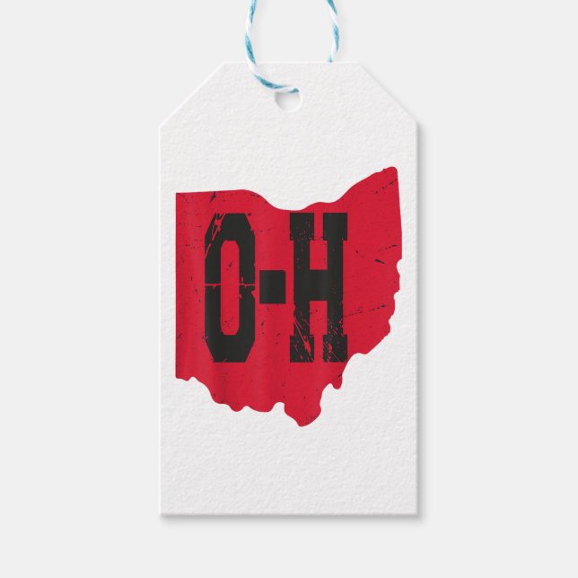 I Kärlek My Ohio Home Script Ohio Buckeye State Presentetikett (Framsidan)
