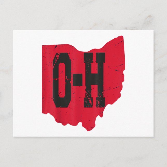 I Kärlek My Ohio Home Script Ohio Buckeye State Vykort (Framsida)