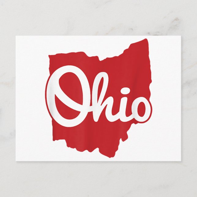 I Kärlek My Ohio Home Script Ohio Helg Vykort (Framsida)