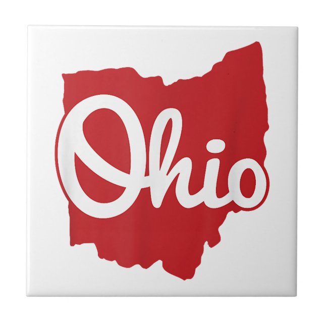 I Kärlek My Ohio Home Script Ohio Kakelplatta (Framsidan)