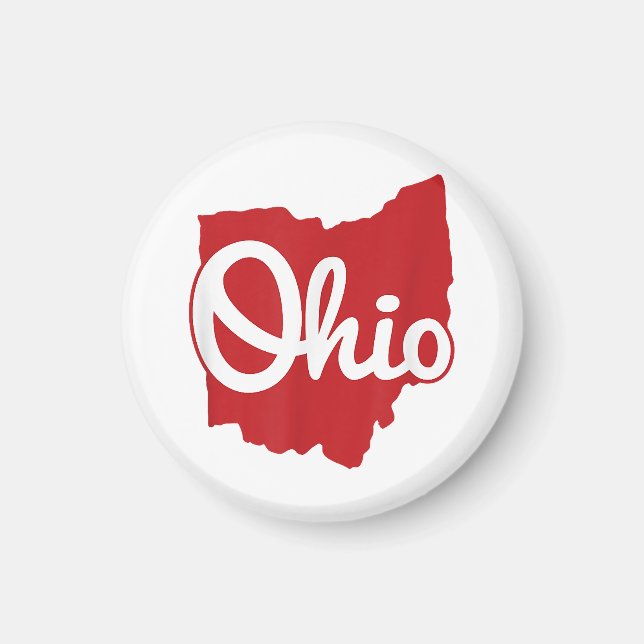 I Kärlek My Ohio Home Script Ohio Magnet (Framsidan)