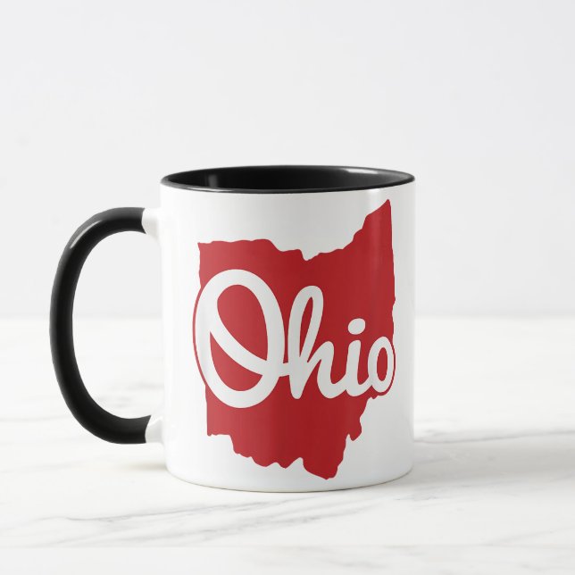 I Kärlek My Ohio Home Script Ohio Mugg (Vänster)