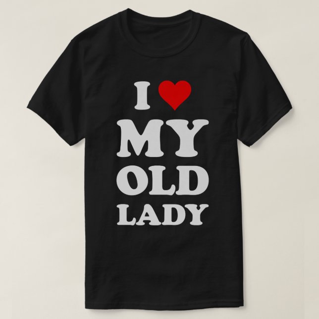 I Kärlek My Old LadyFunny Make Pappa Groom T Shirt (Design framsida)