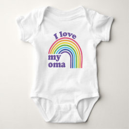 I Kärlek My Oma - Cute Rainbow T Shirt
