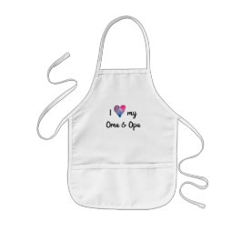 I Kärlek My Oma och Opa Apron Barnförkläde