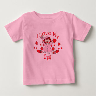 I kärlek My Opa Rag Doll & Hearts T Shirt