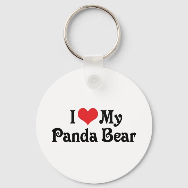 I Kärlek My Panda Bear Nyckelring (Framsida)