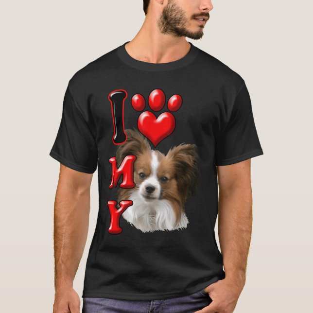 I Kärlek My Papillon 21 T Shirt (Framsida)