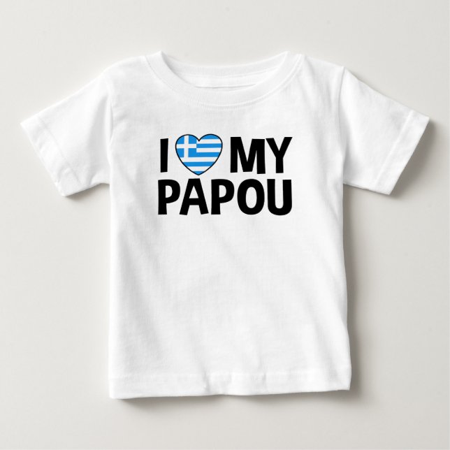 I Kärlek My Papou Tee Shirt (Framsida)