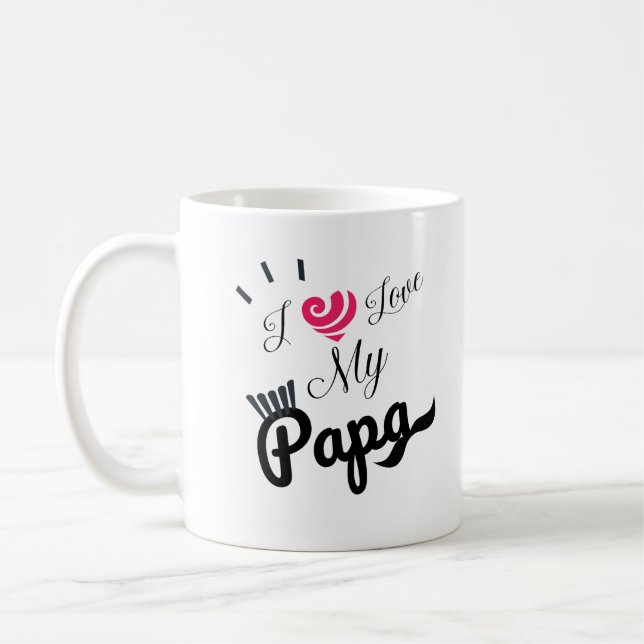 I Kärlek My Pappa Design Kaffemugg (Vänster)