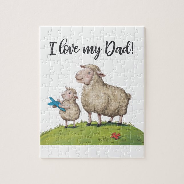 I Kärlek My Pappa får Pussel (Vertikal)