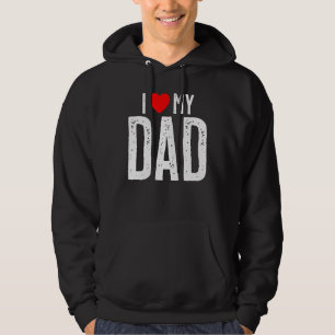 I Kärlek My Pappa Fars dag Hoodie