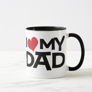 I Kärlek My Pappa Fars dag Ringer Mugg