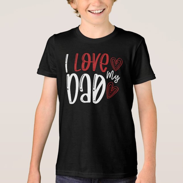 I Kärlek My Pappa, Fars dag T Shirt (Framsida)