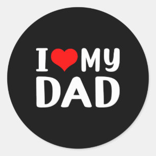 I Kärlek My Pappa Funny Far&#; s Day Gift for papp Runt Klistermärke