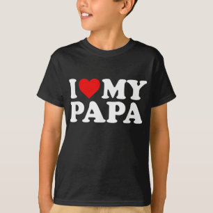 I Kärlek My Pappa med hjärta T Shirt