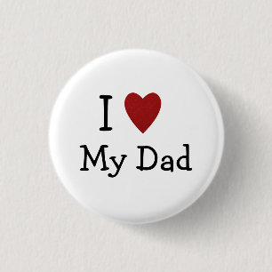 I Kärlek My Pappa Pinback Knapp