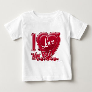 I Kärlek My Pappa red - hjärta T Shirt