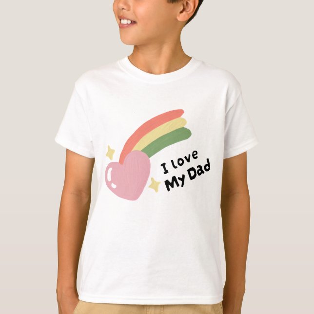 I Kärlek My Pappa T Shirt (Framsida)