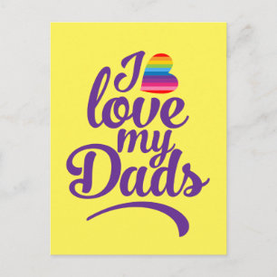 I Kärlek My Pappor - Pridet Fars dag Vykort