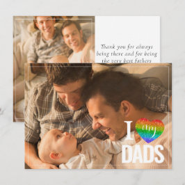 I Kärlek My Pappor | Rainbow Heart Fars dag Card