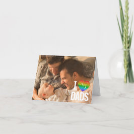 I Kärlek My Pappor | Rainbow Heart Pride Fars dag Kort